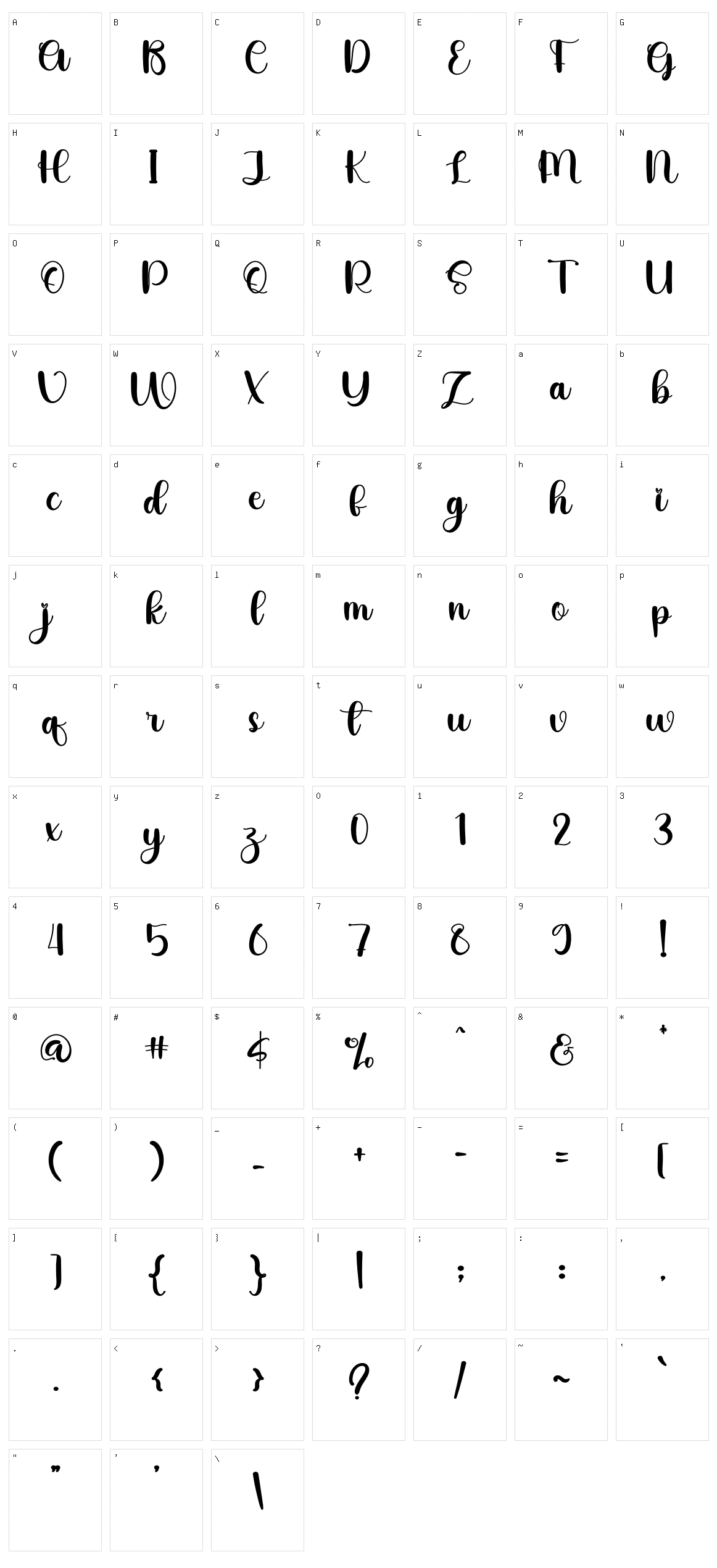 Gallery Character Set