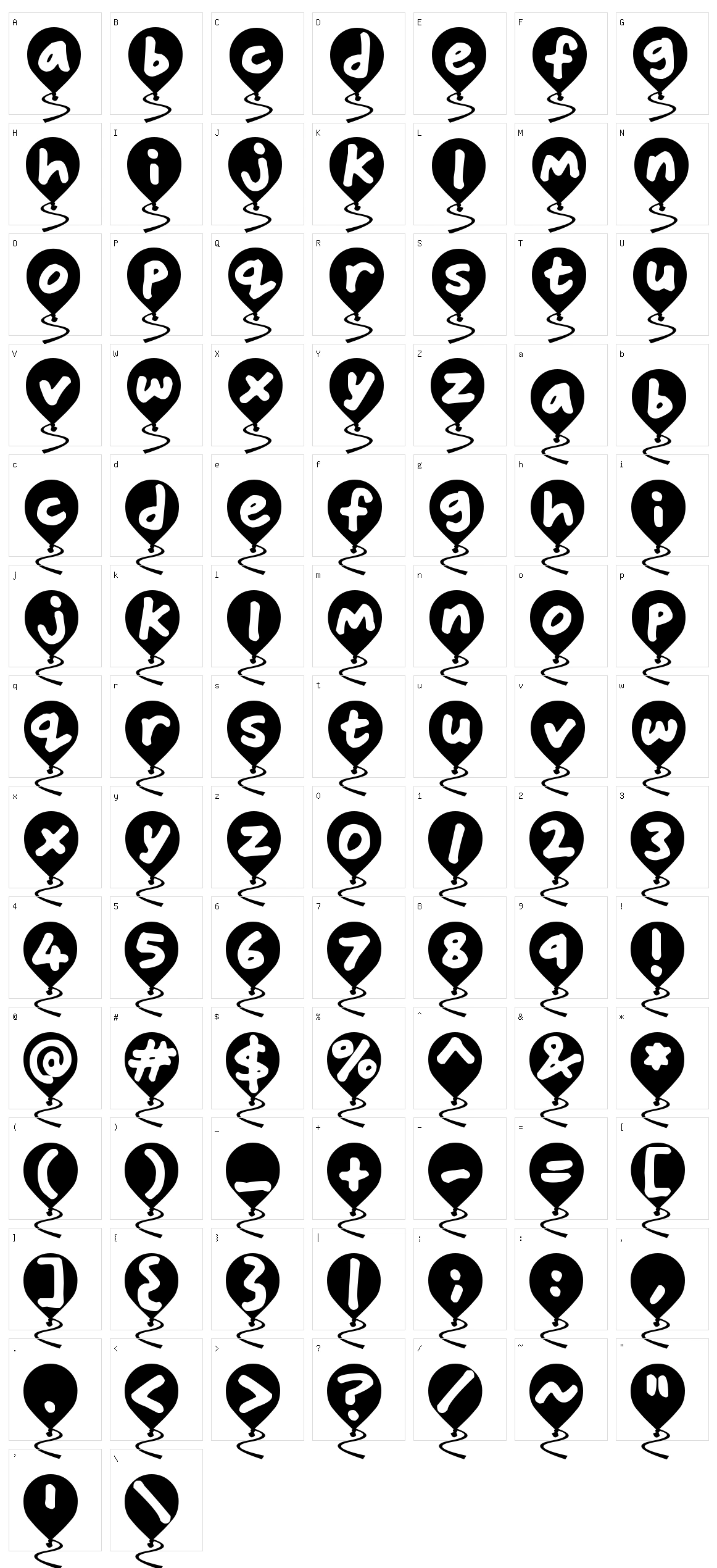 Balloon Floats Character Set