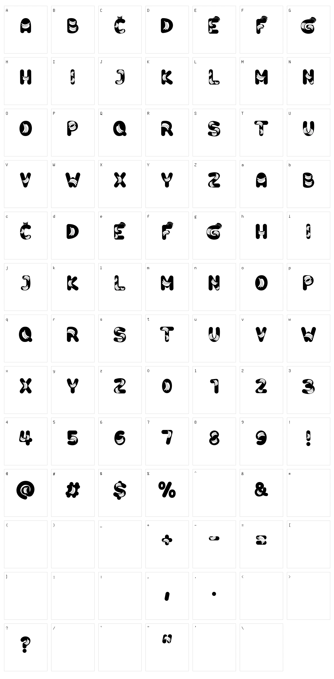 Banana Character Set
