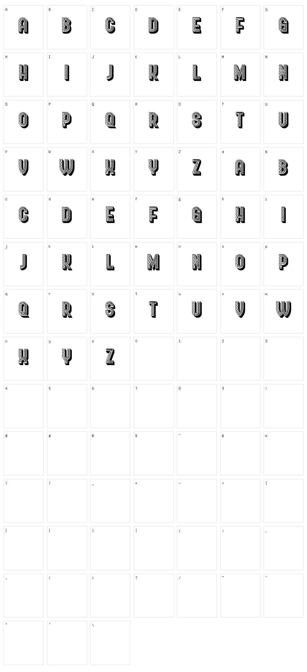 Baraka Character Set