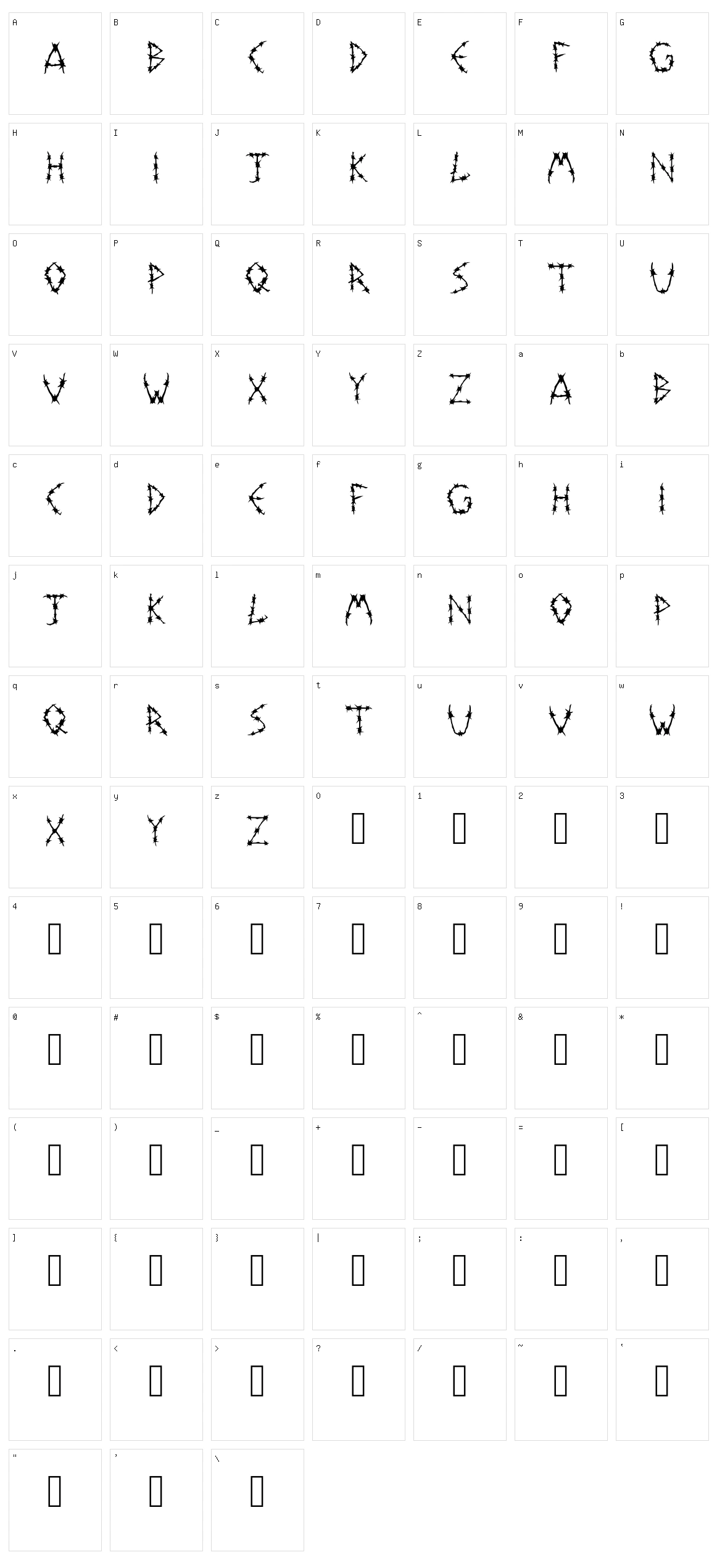 Bardos Character Set