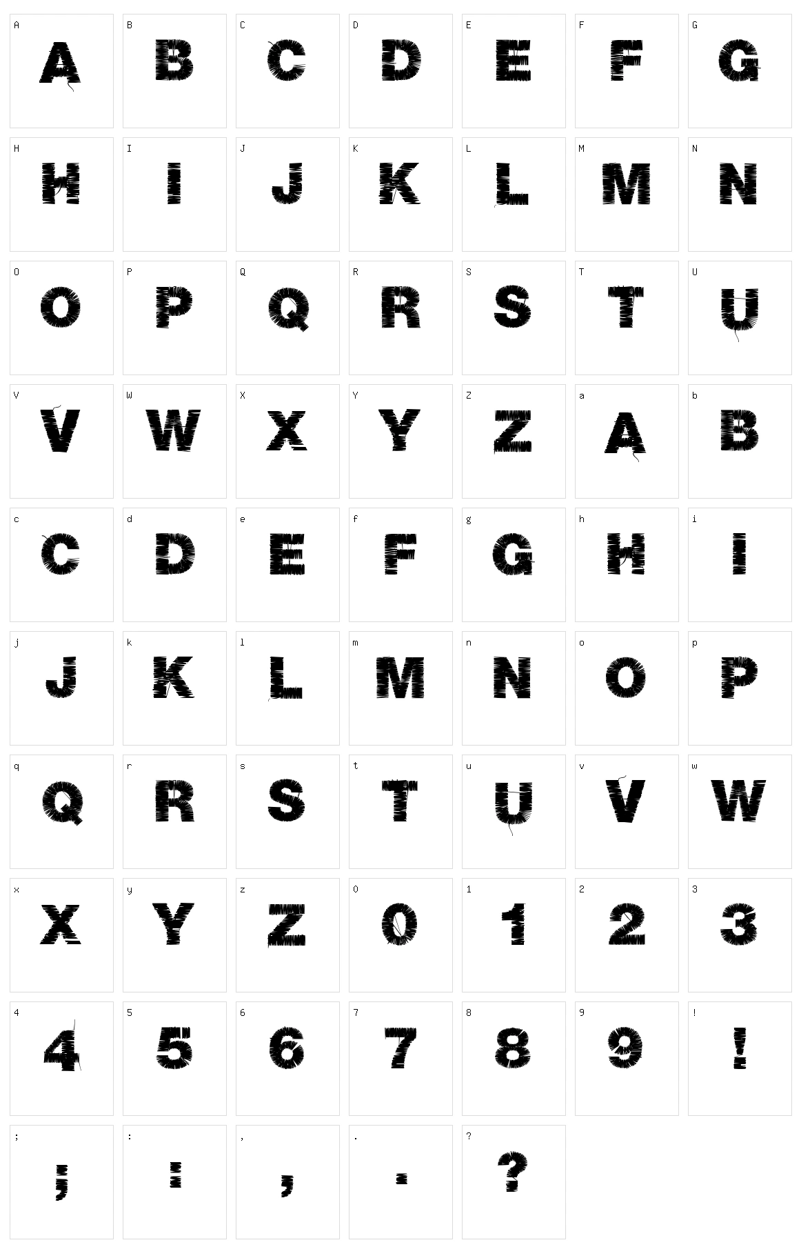 Base 05 Character Set