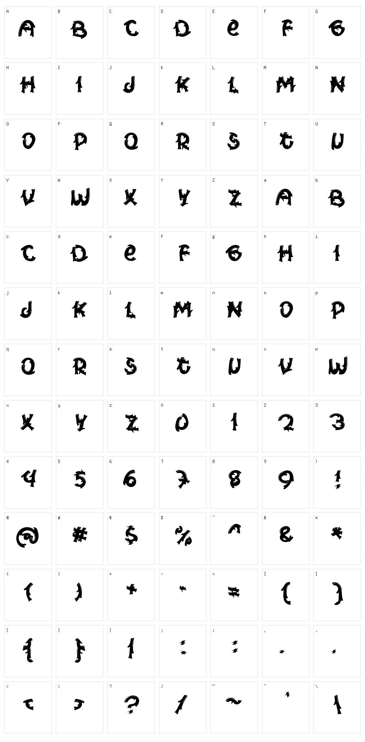 Wood Hotter Character Set