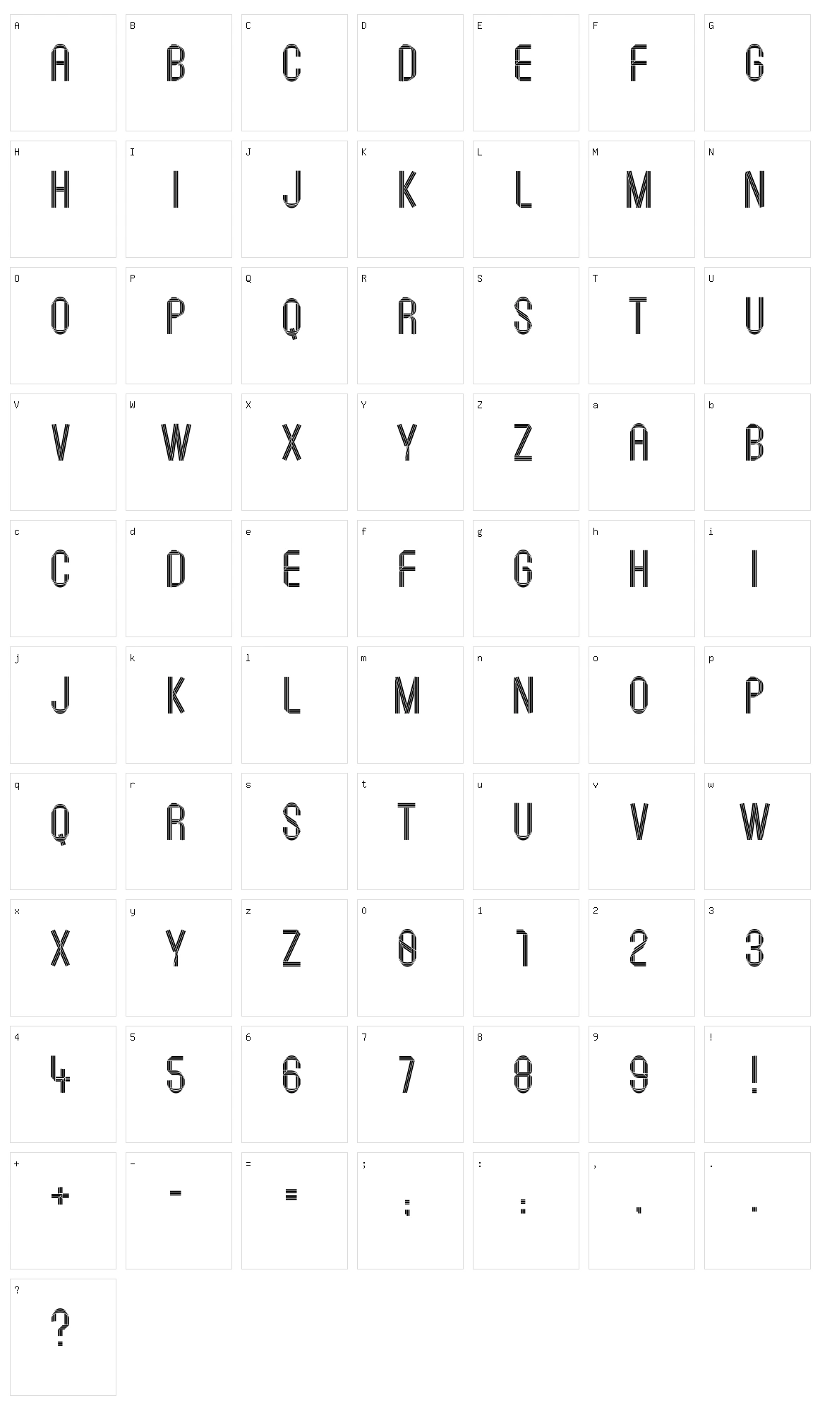 Baton Decorative Character Set