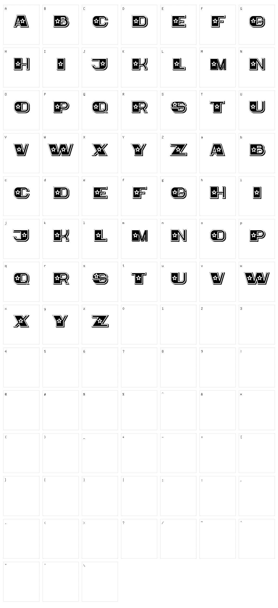 Bebika Character Set