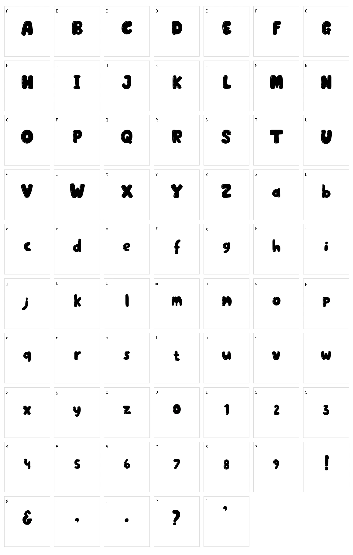 Beezybee Container Character Set
