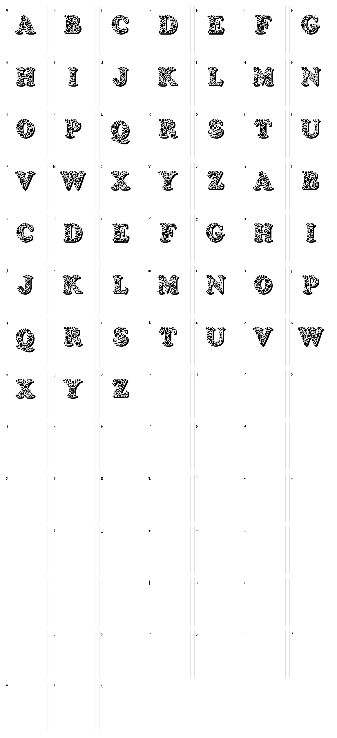 Bemydor Character Set