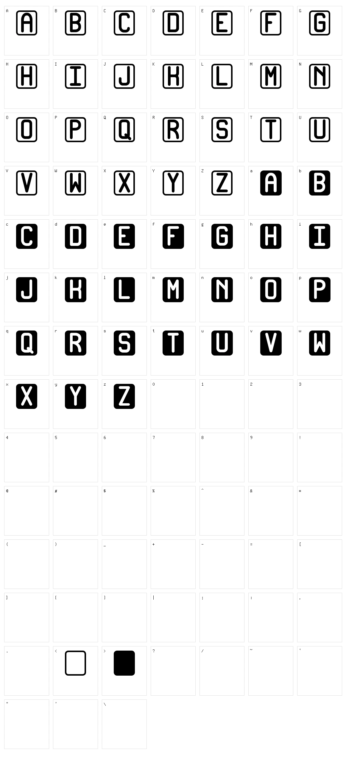 Bicolors ST Character Set