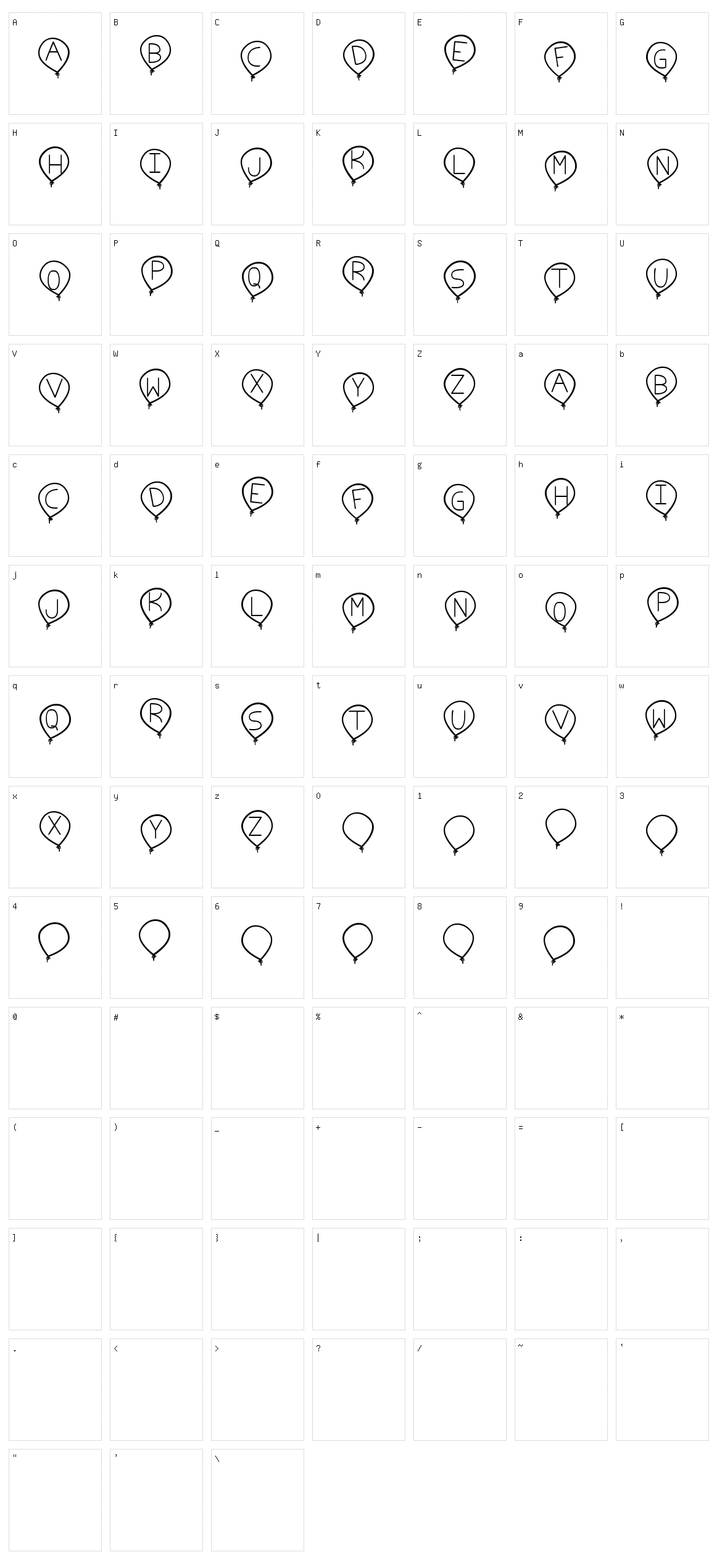 Birthday Balon TFB Character Set