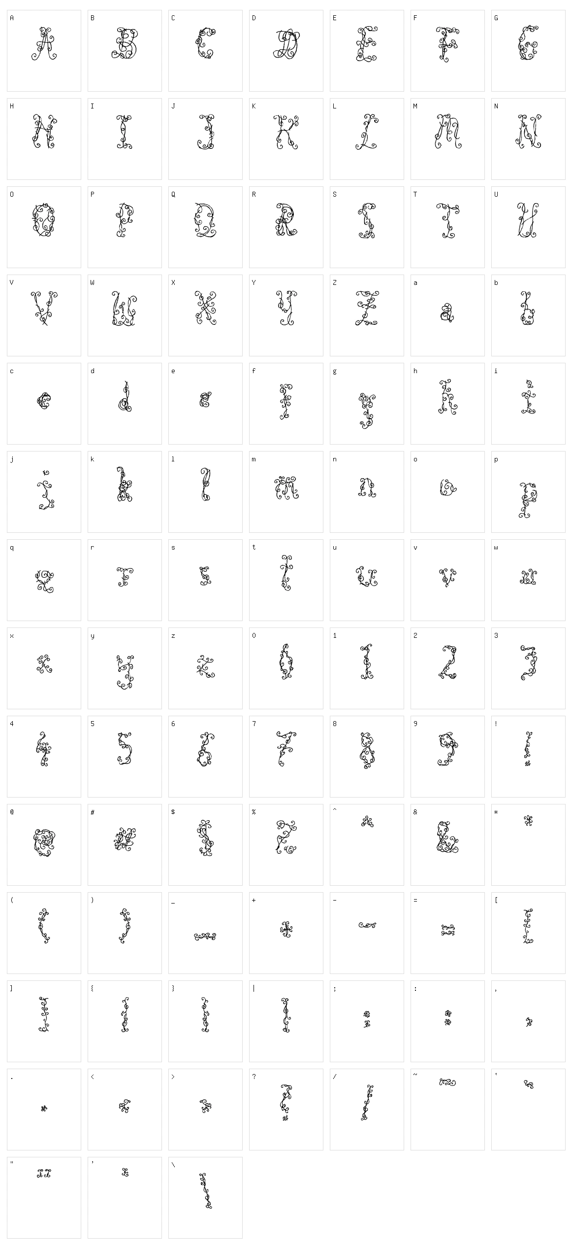 Black Roses Character Set