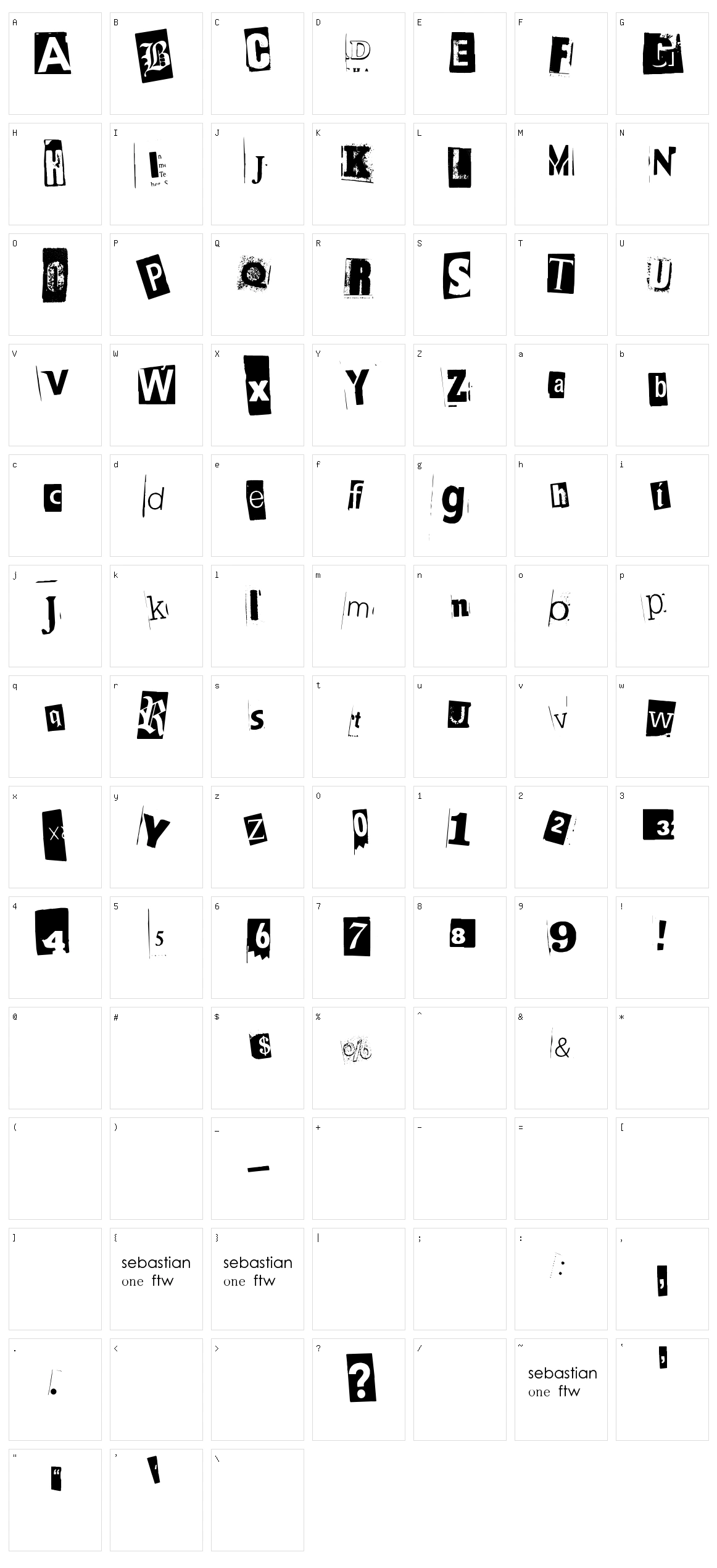 BlackCasper Character Set