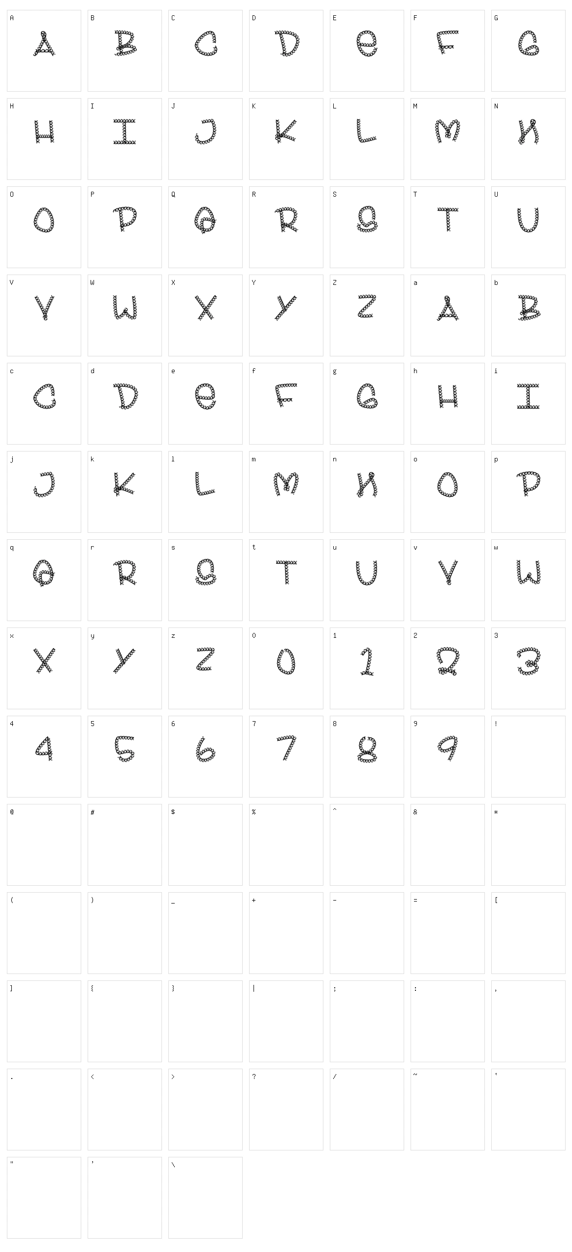 Bling Character Set