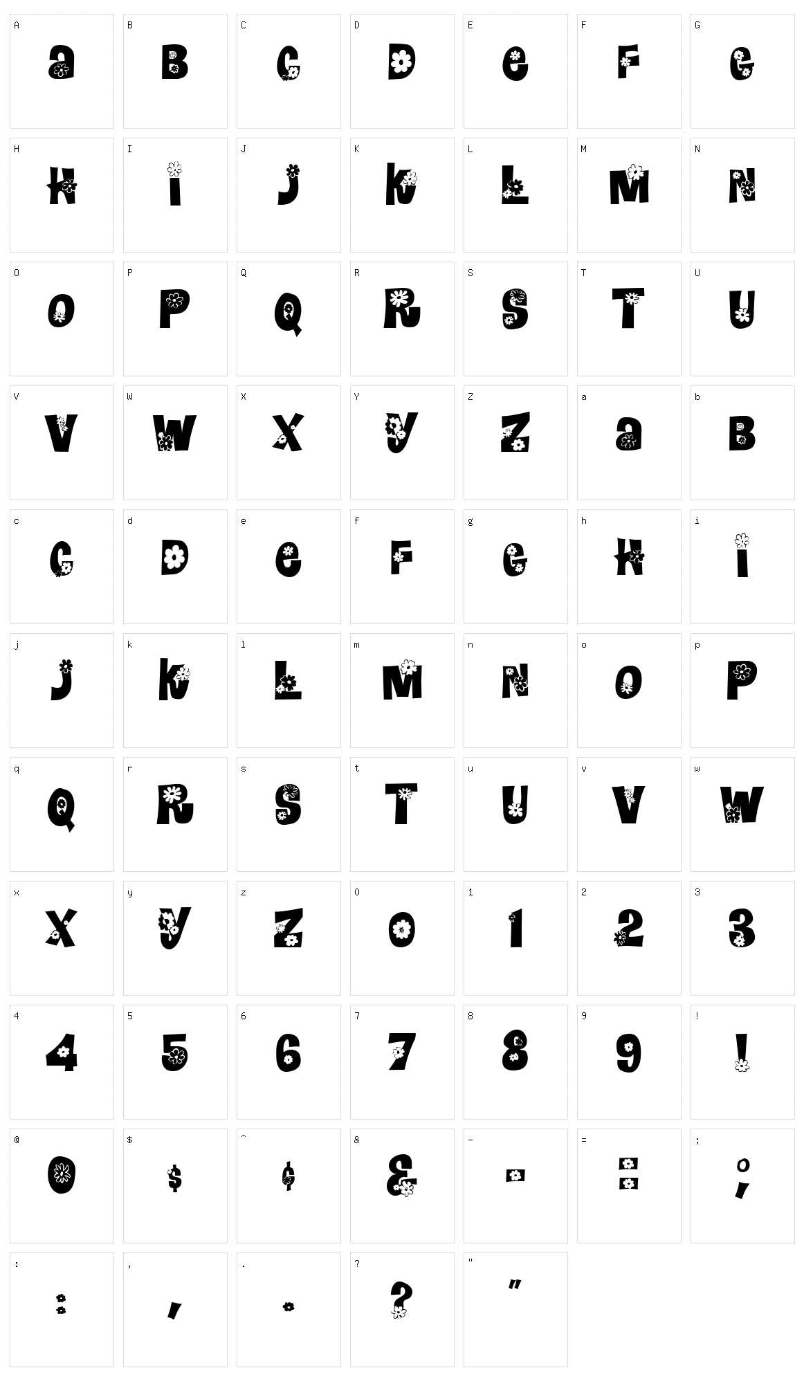 Blomster Character Set