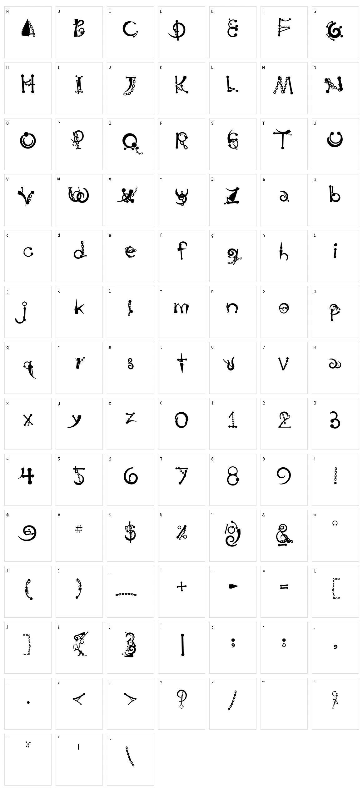 Body Piercing & Chains Character Set