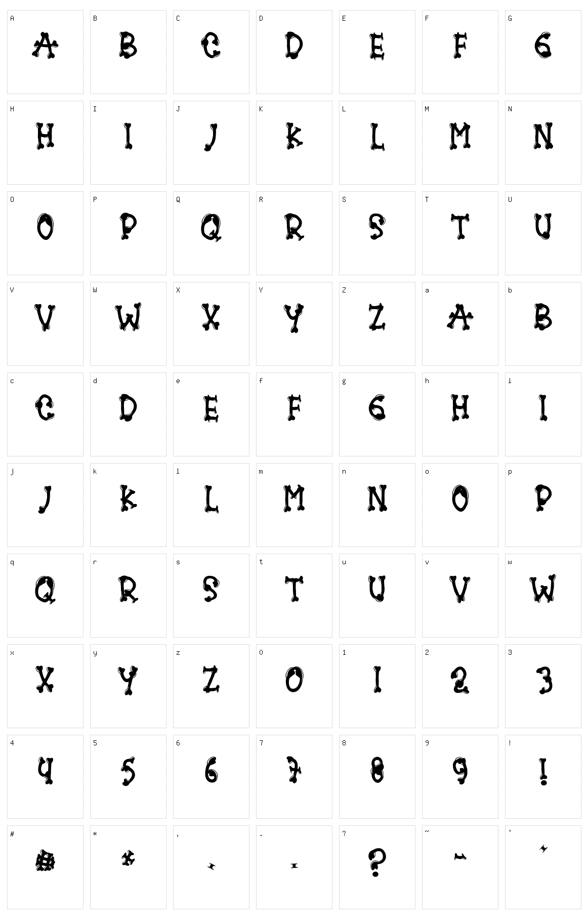 Artistic Character Set