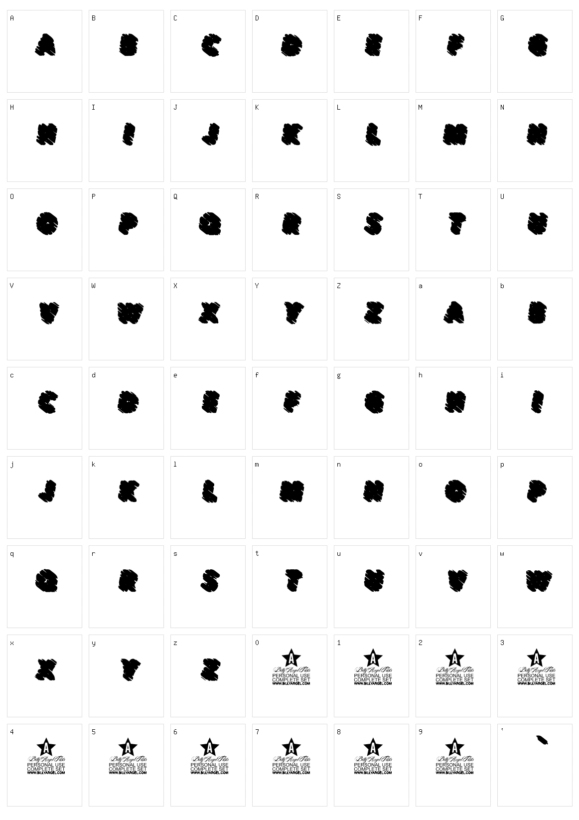 Bonbons Character Set