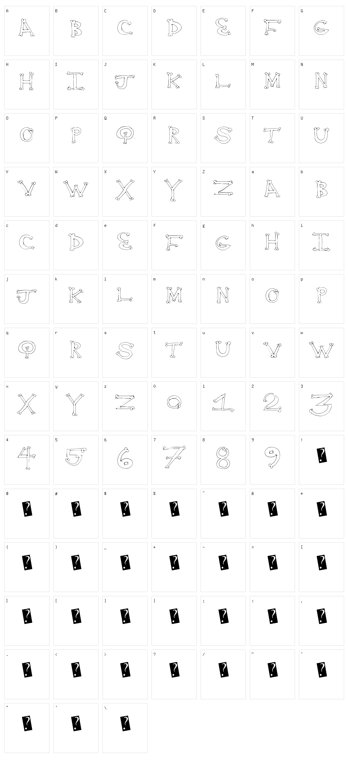 Bone Yard Character Set