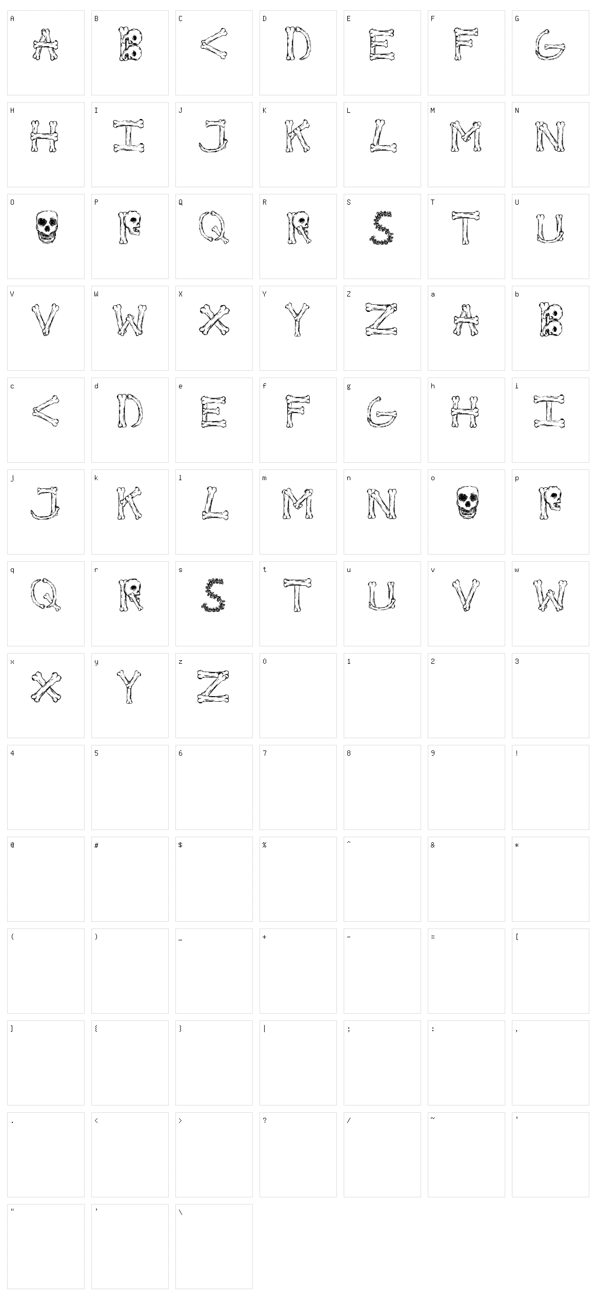 Bonified Character Set