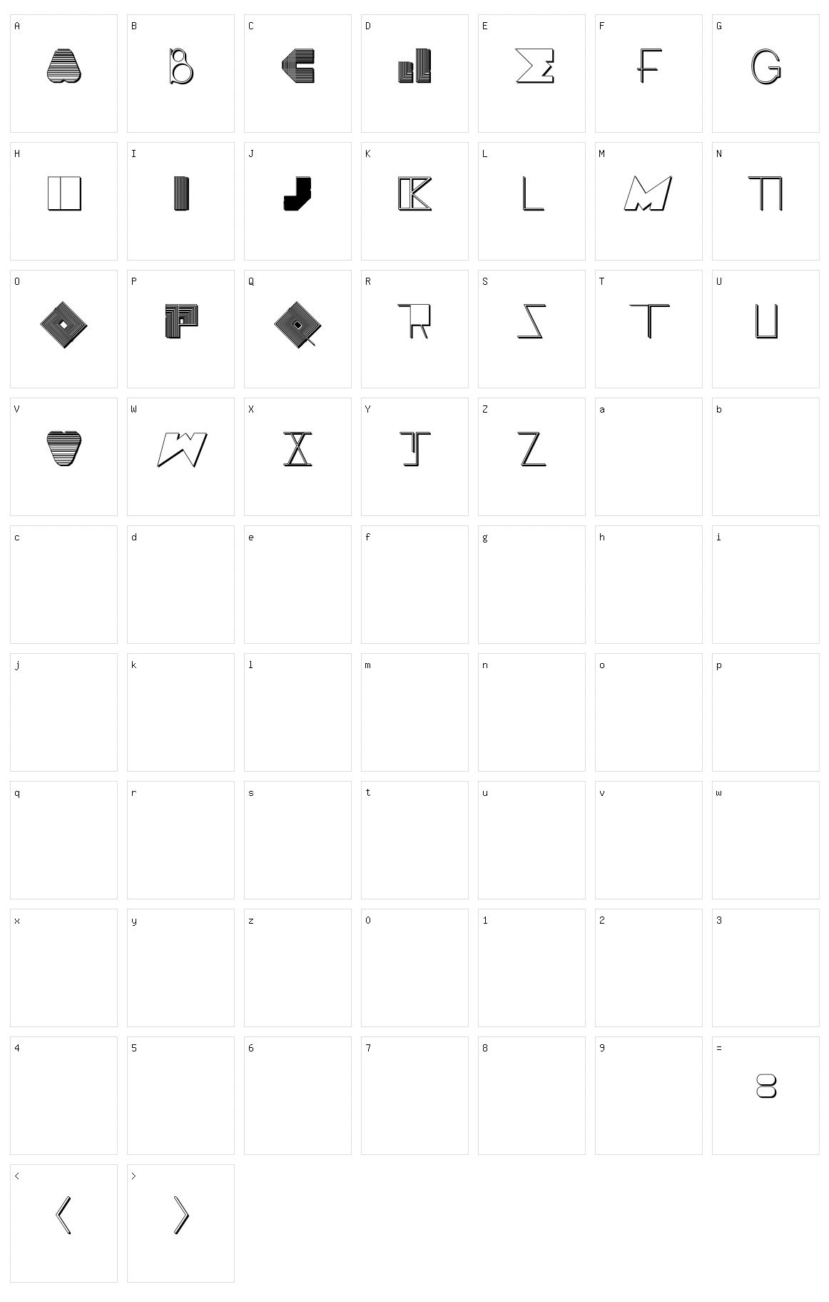 Boss M Character Set