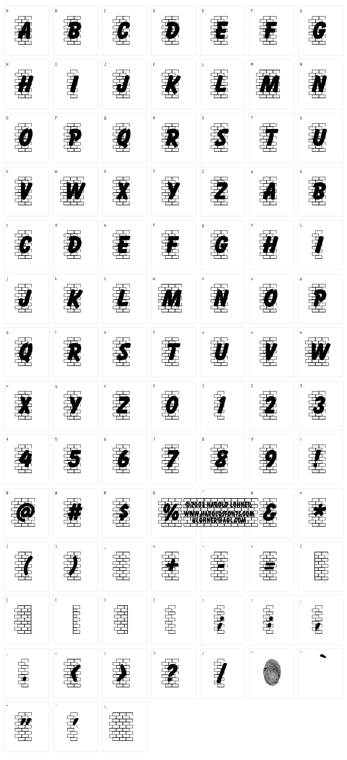 Brickletter Character Set