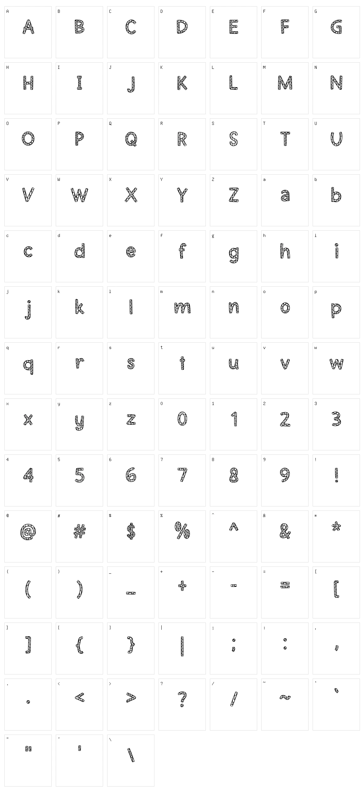 Bricks Character Set