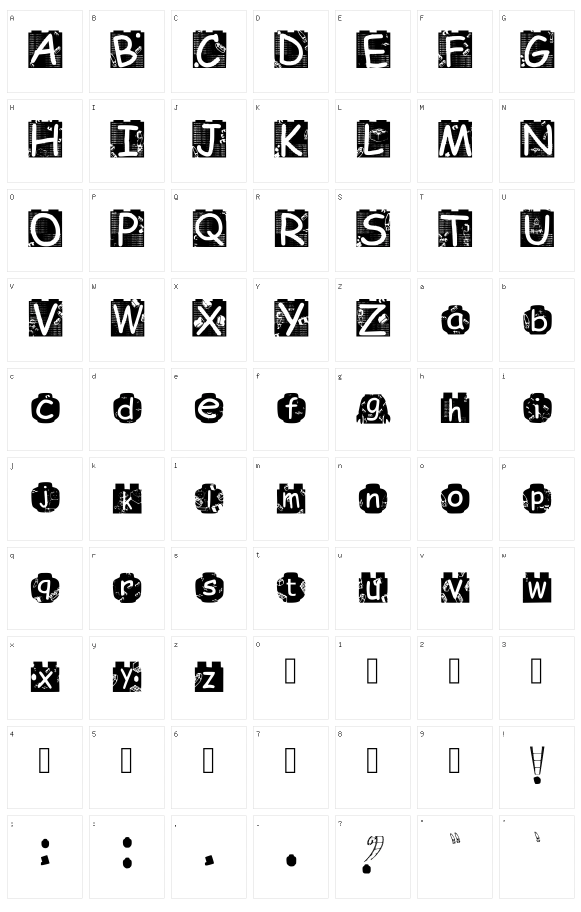 Brickyol Character Set
