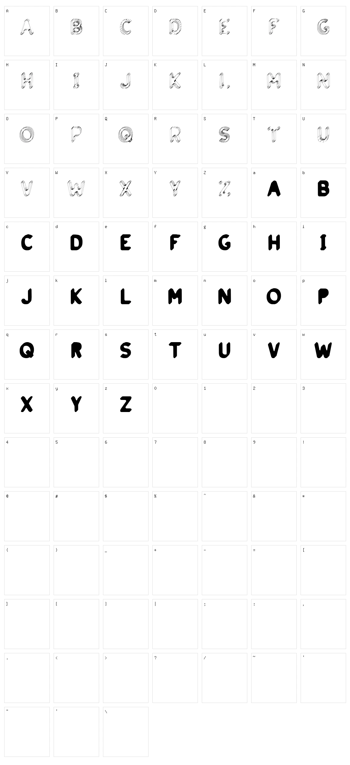 Brouhaha Character Set