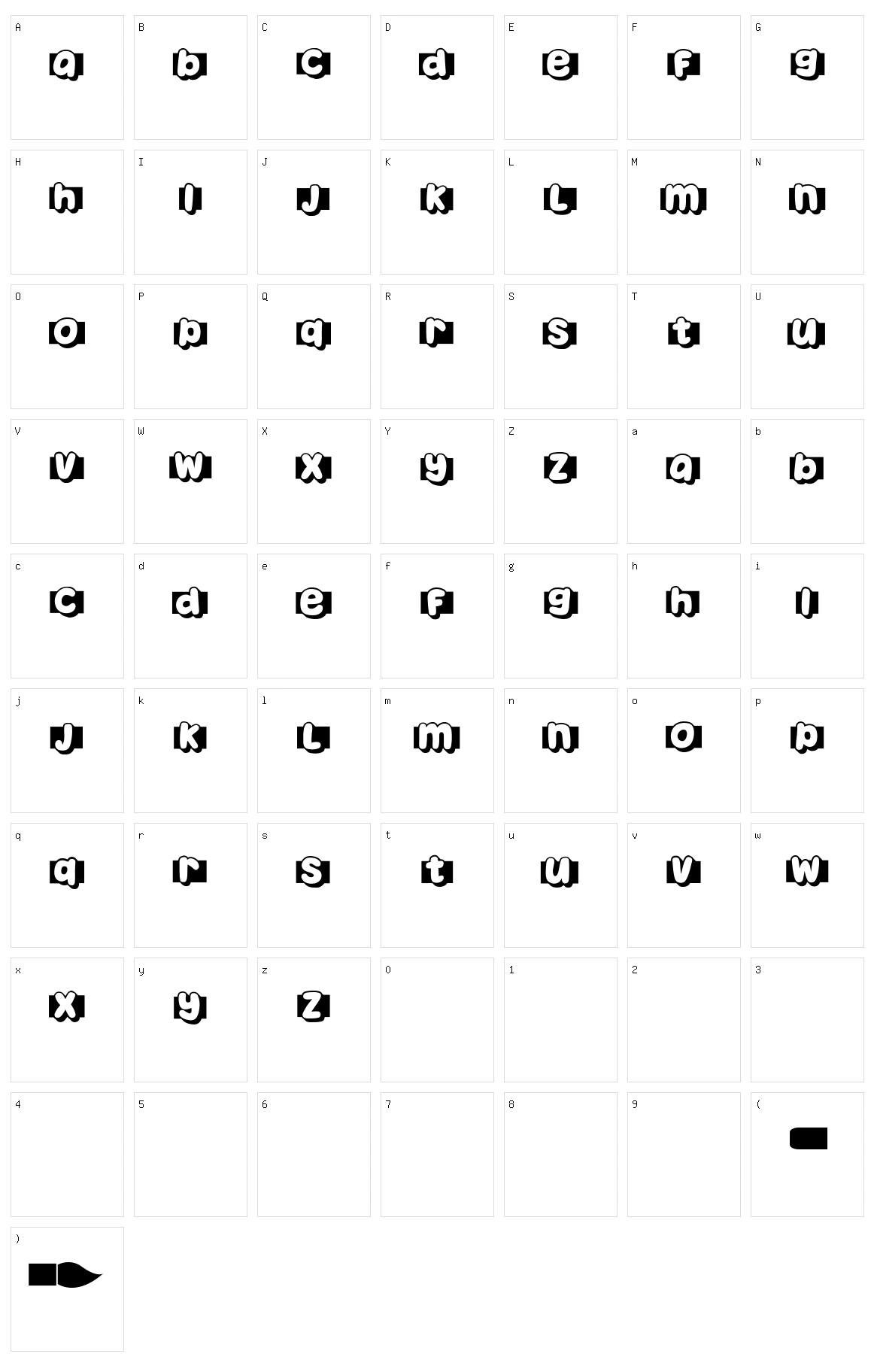 Brush Character Set