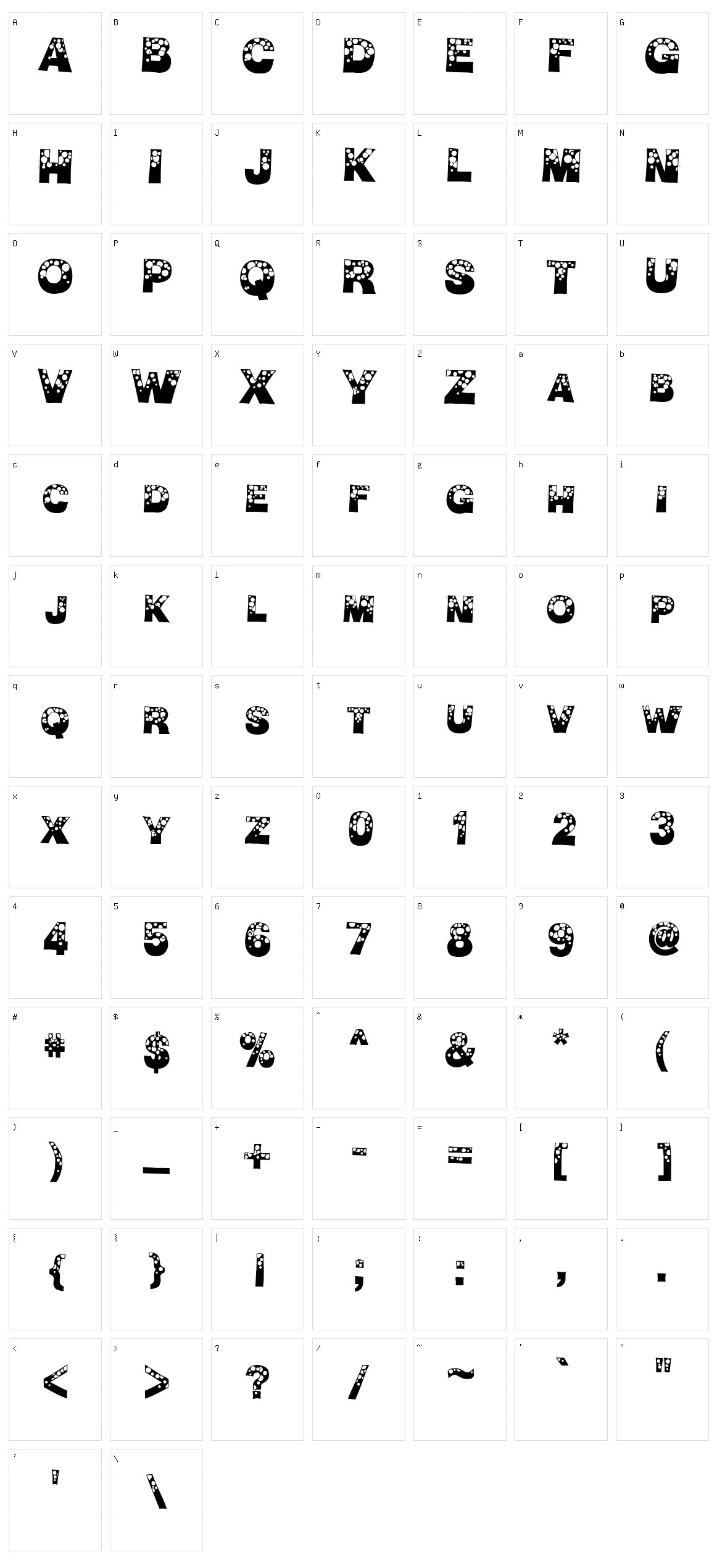 BubbleMan Character Set