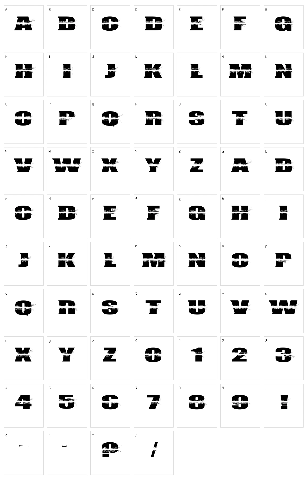 Bullet Campus Character Set
