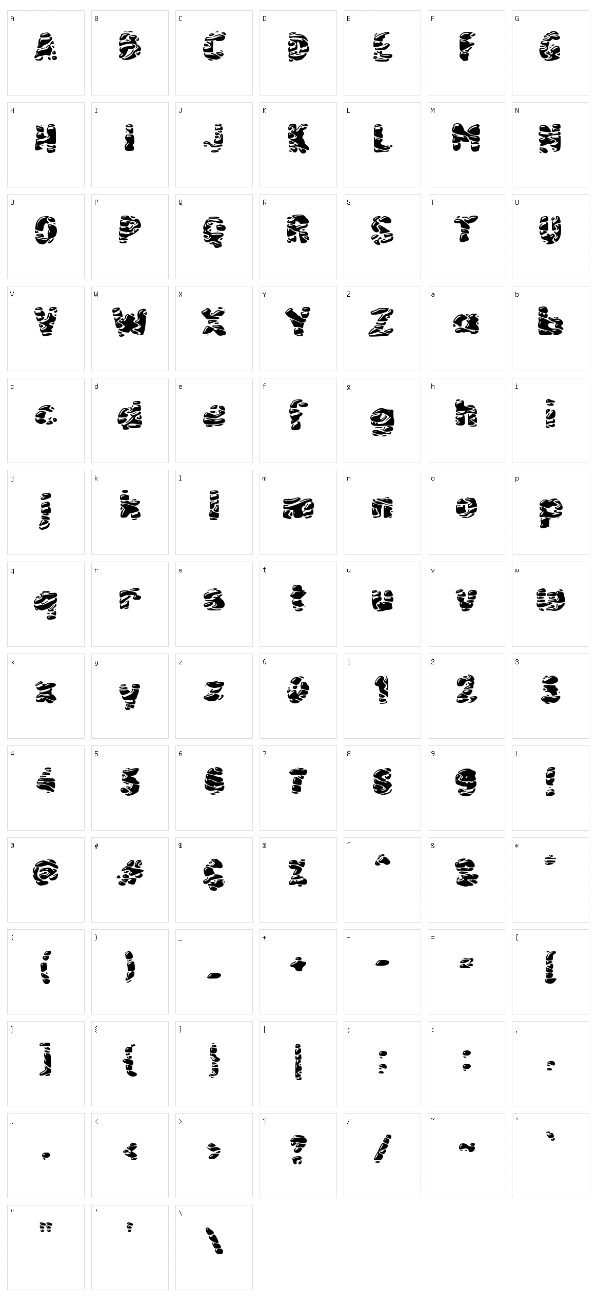 c Curug Character Set