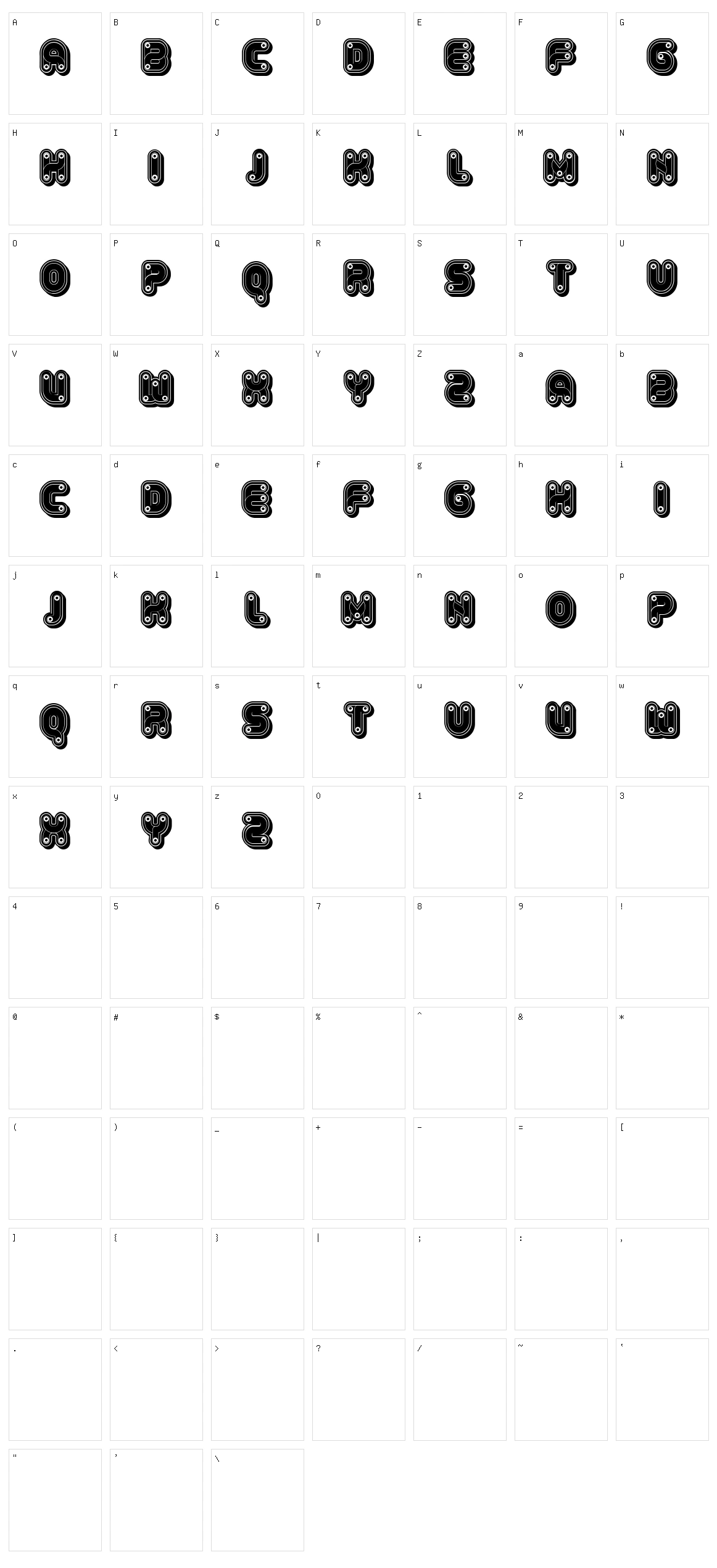 Cables Character Set