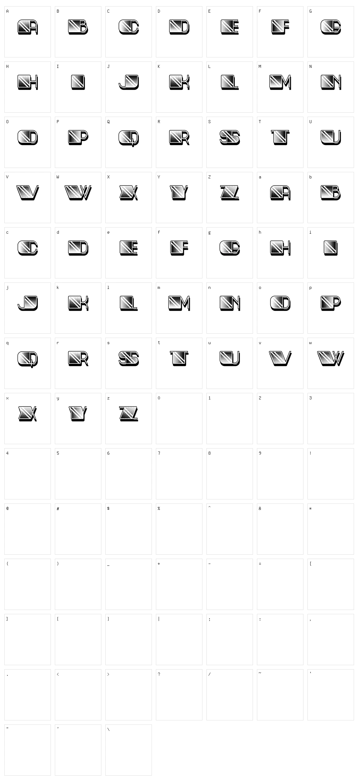 Calzino Character Set
