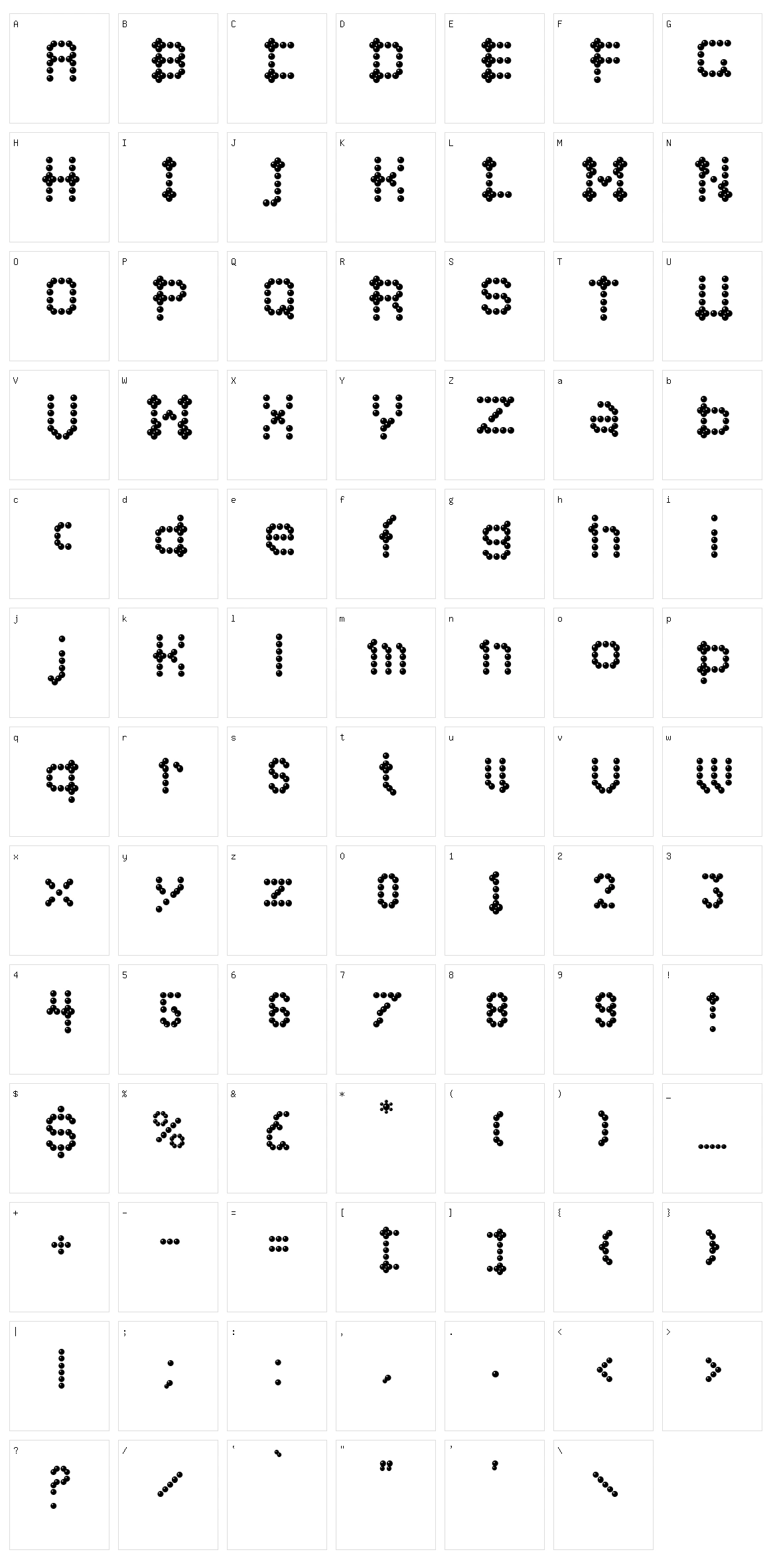 Campcraft Character Set