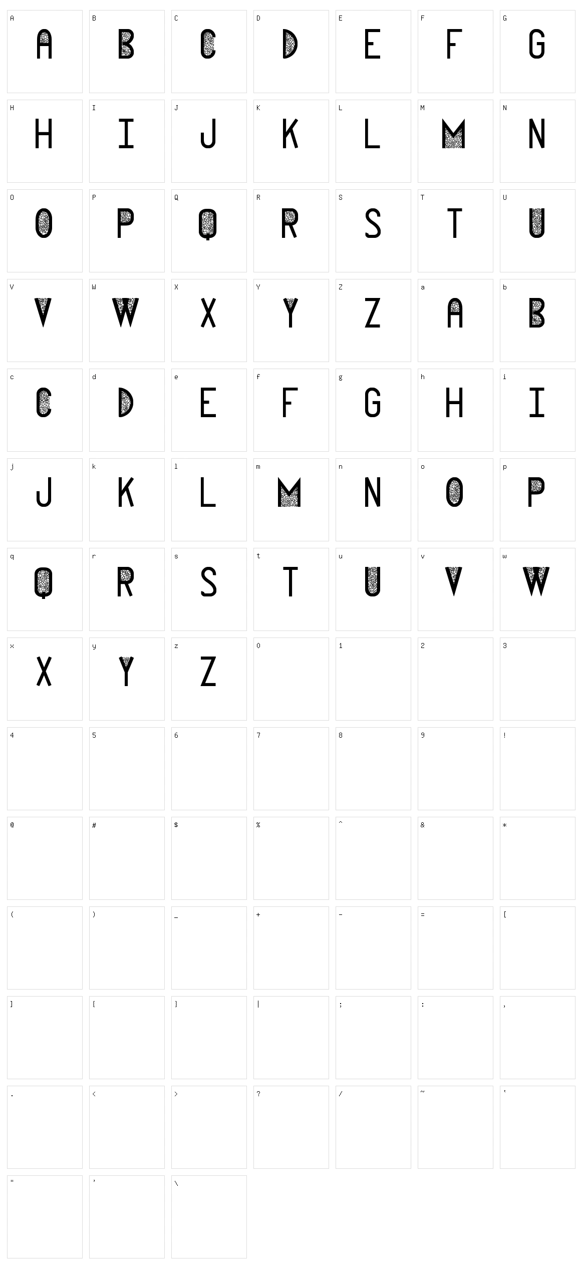 Cathedral ST Character Set