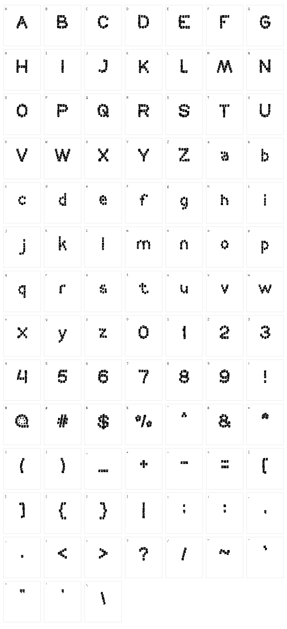 Ceramic Character Set