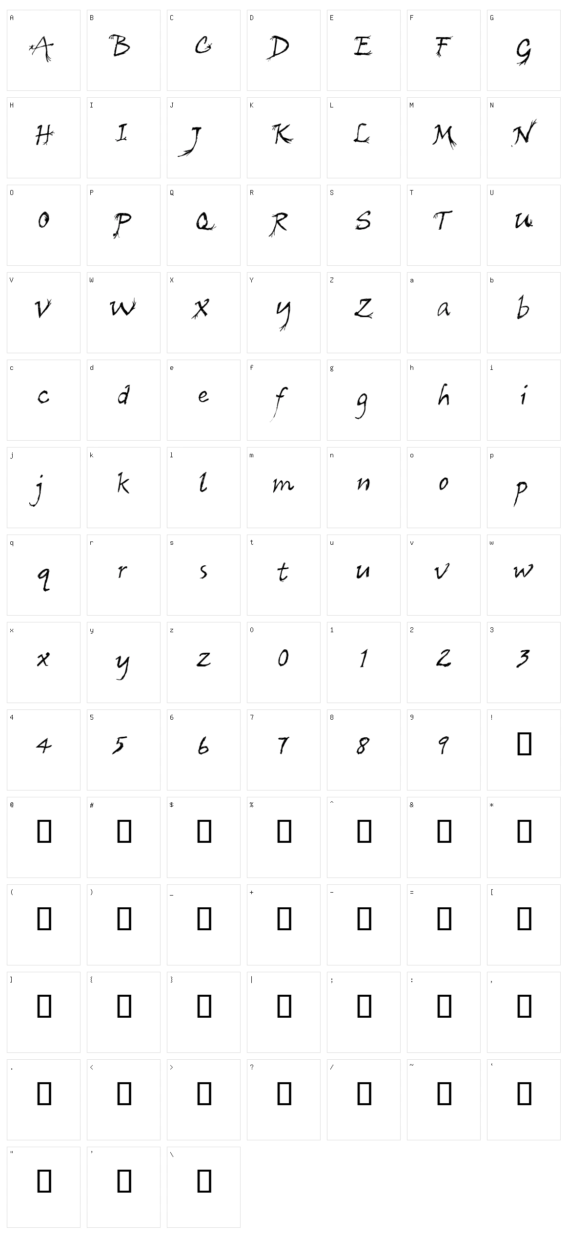CF Arbre Character Set