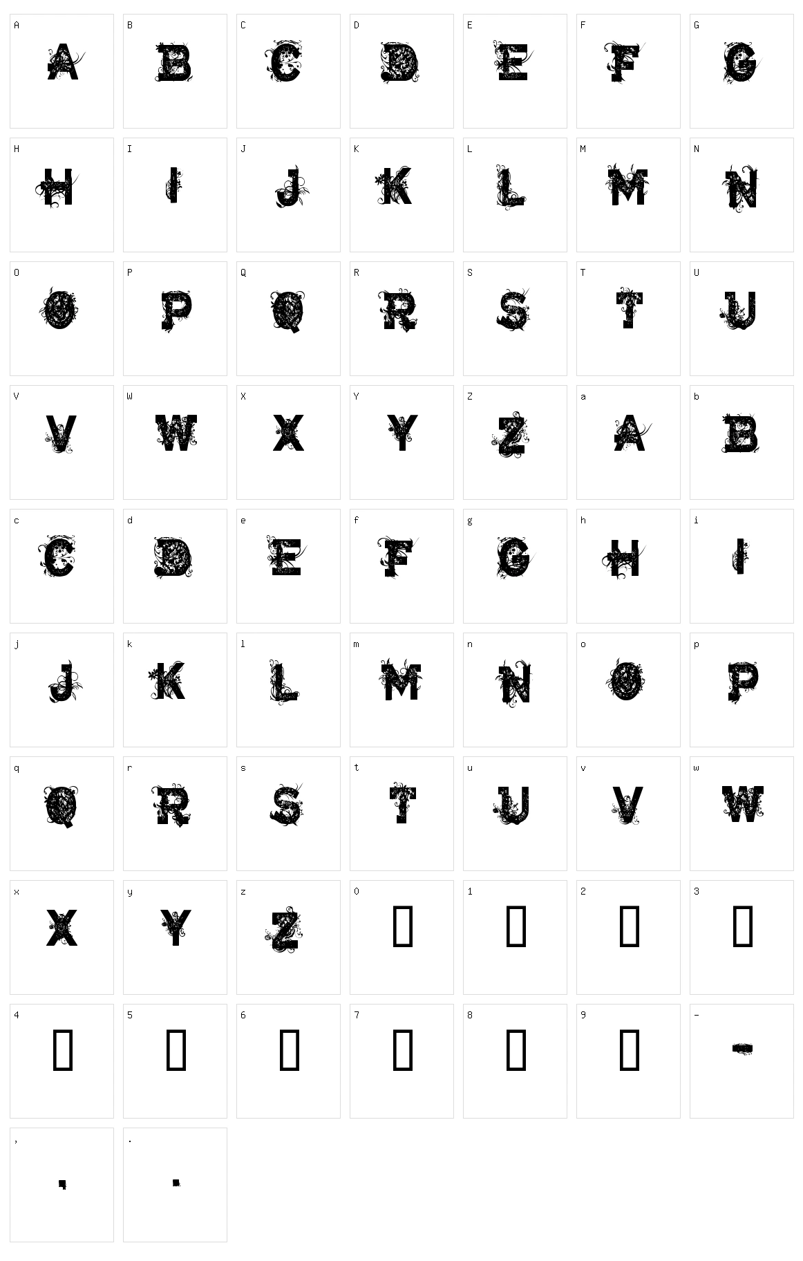 CF Armageddon Character Set