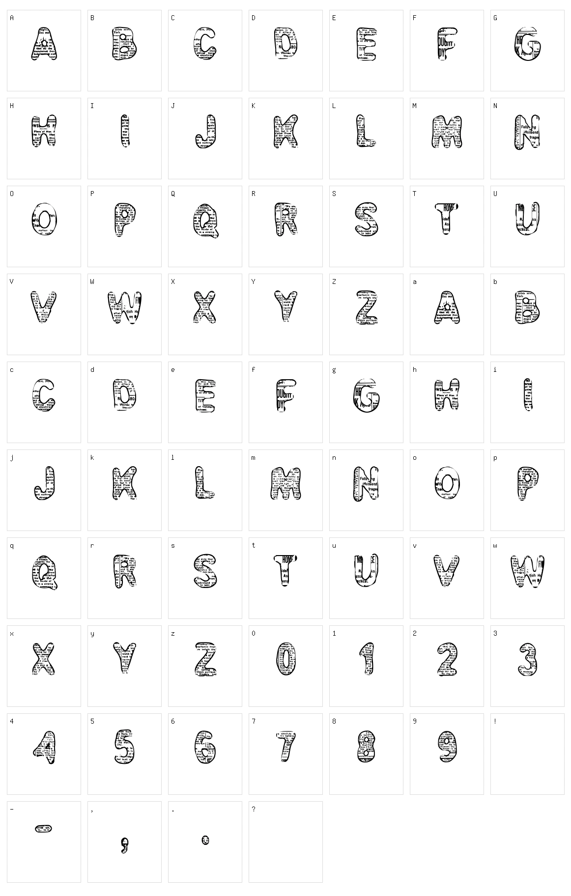 CF Bad News Character Set