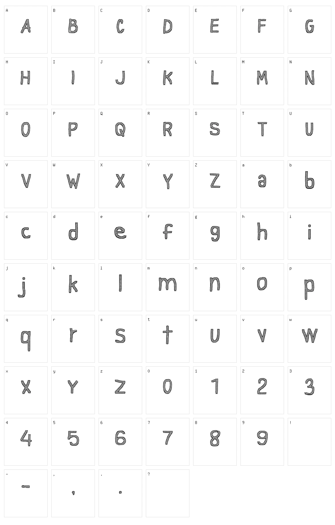 CF Gray Texture Character Set