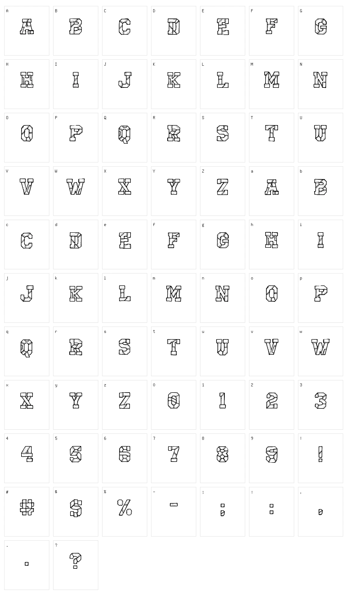 CF I Robot Character Set