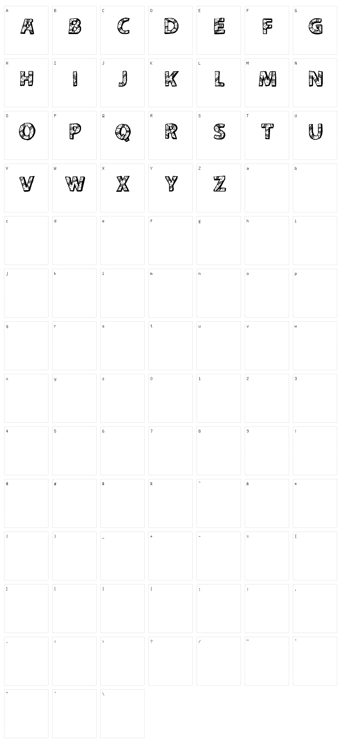 CF Peru Adventure Character Set