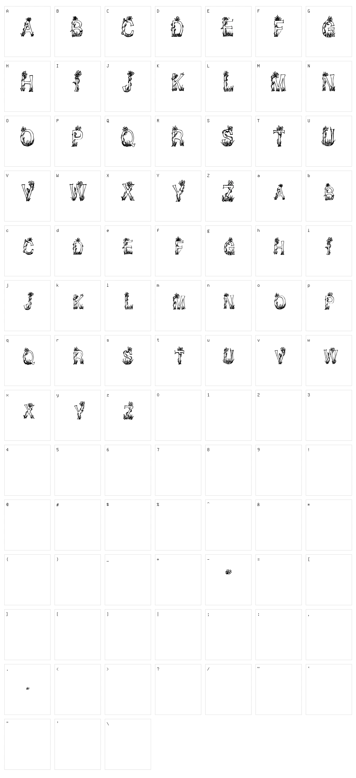 CF Plants and Flowers Character Set