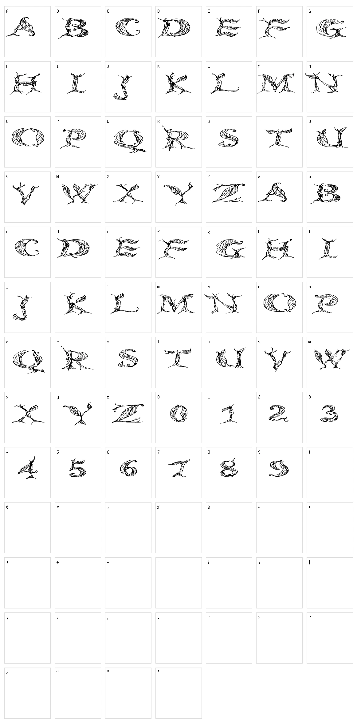 CF Tree Of Life Character Set