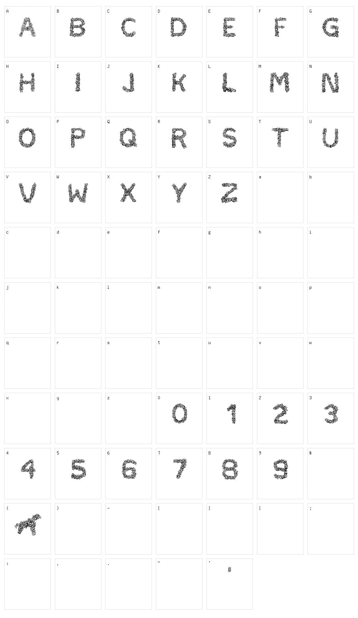 CF TypoCraft Character Set