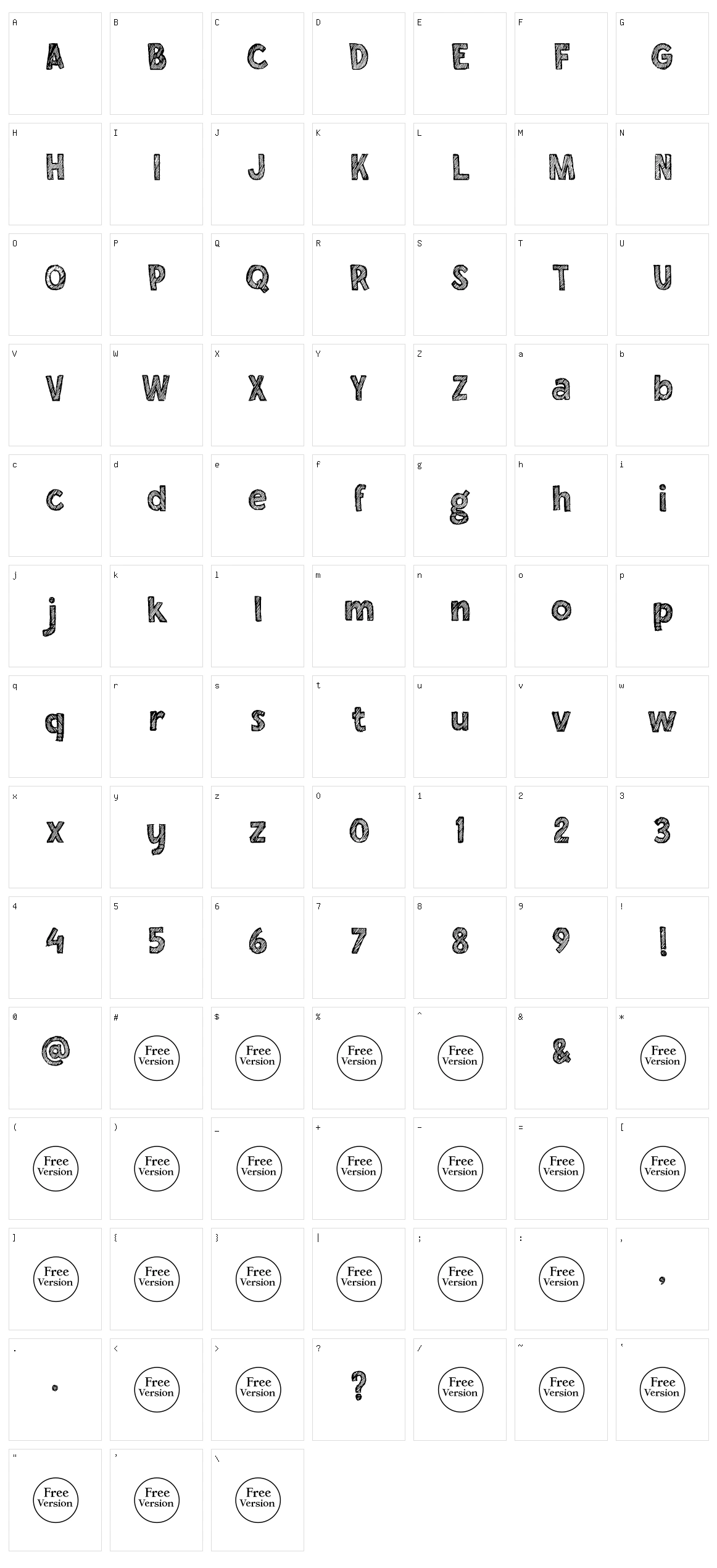Chalkboy Character Set