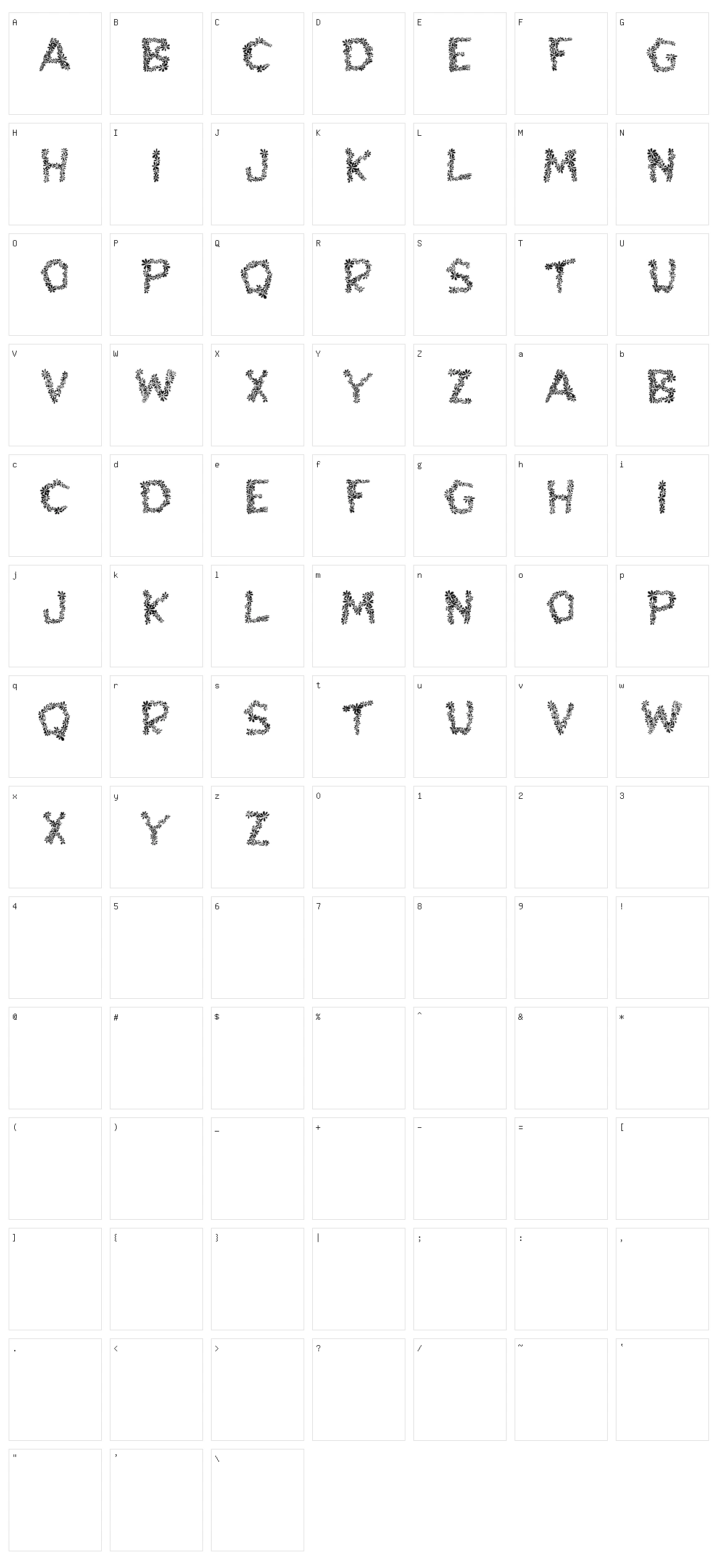 Chamylle Character Set