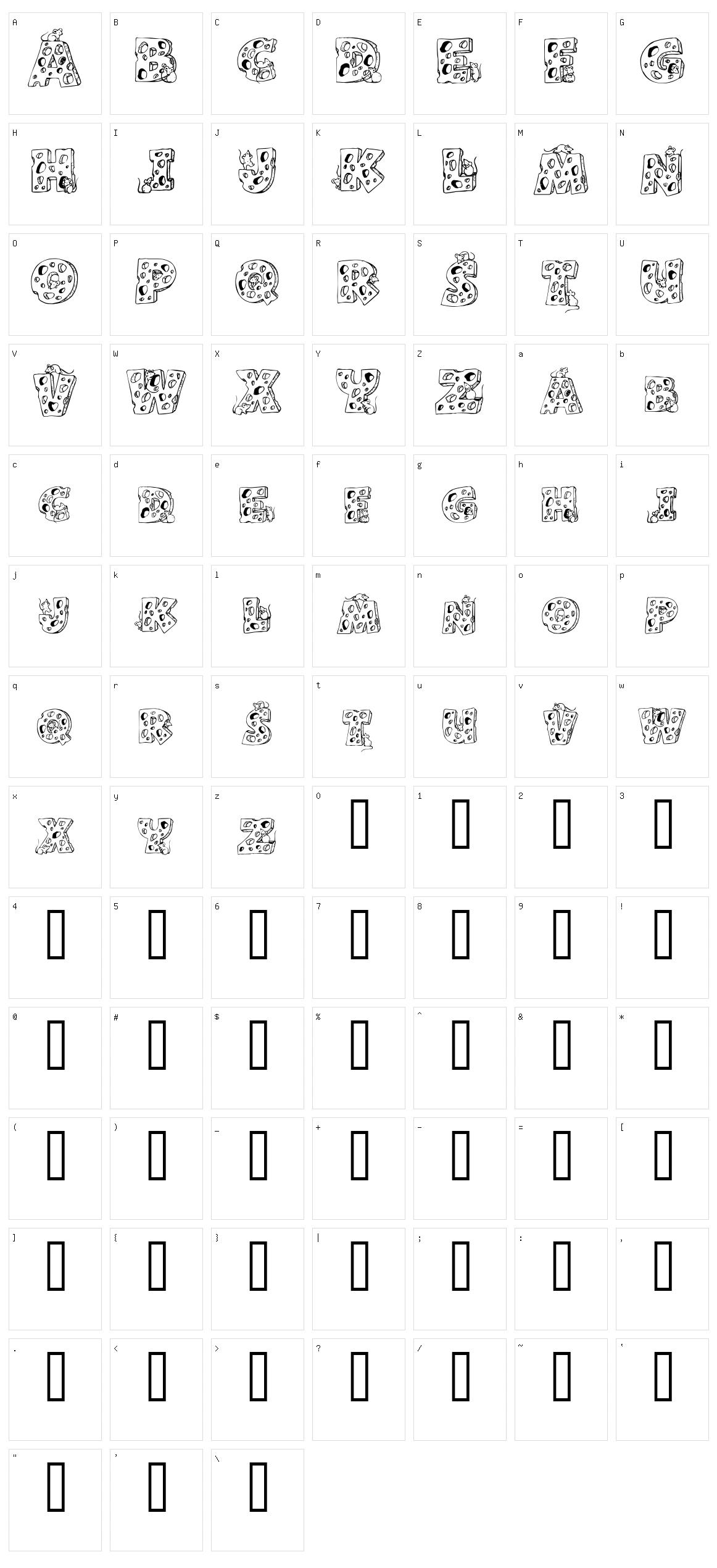 Cheese and Mouse Character Set