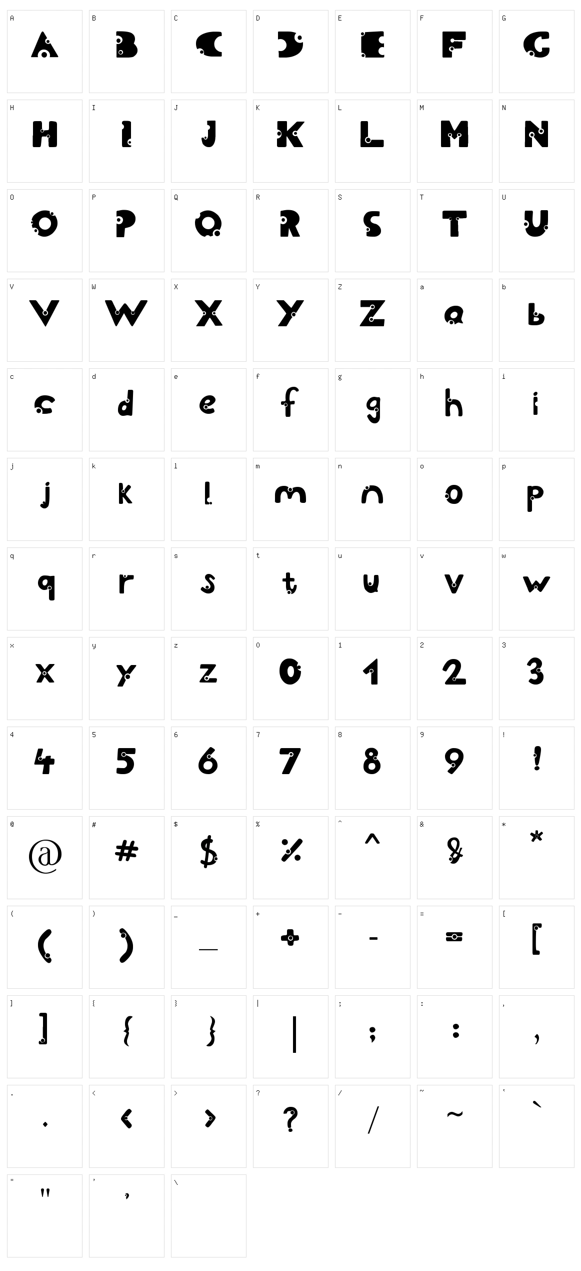 Cheesy Character Set