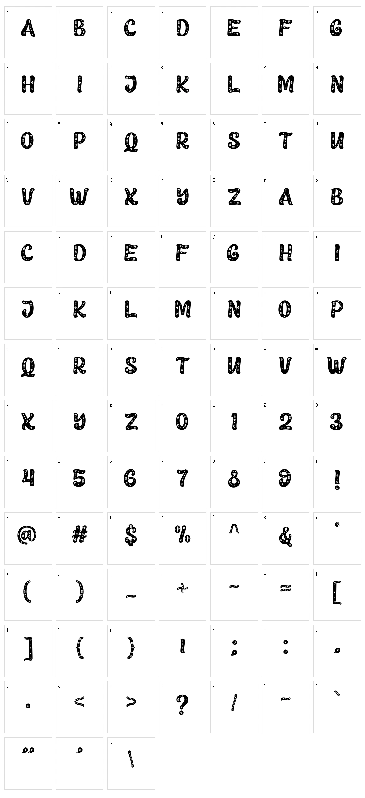 Childzone Character Set